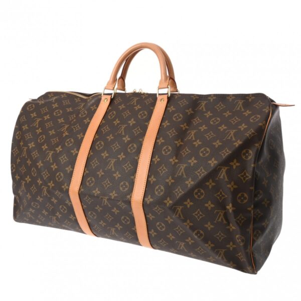 800000127618000 2 Louis Vuitton Keepall 60 Monogram Bag Brown