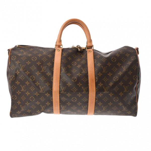 800000127628000 1 Louis Vuitton Keepall Bandouliere 50 Monogram Bag Brown