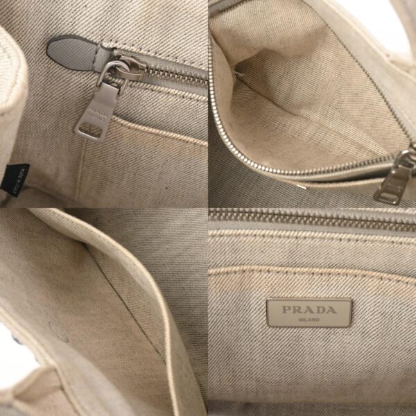 800000127668000 17 c Prada Canapa Mini Rhinestone Denim Handbag White