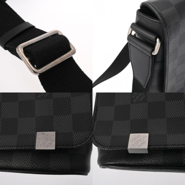 800000127721000 10 c Louis Vuitton District PM NM Damier Graphite Shoulder Bag Black Gray