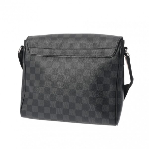 800000127721000 2 Louis Vuitton District PM NM Damier Graphite Shoulder Bag Black Gray