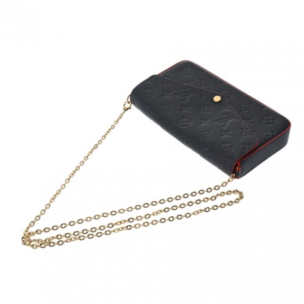 800000128005000 3 Louis Vuitton Empreinte Pochette Felicie Leather Chain Wallet Red