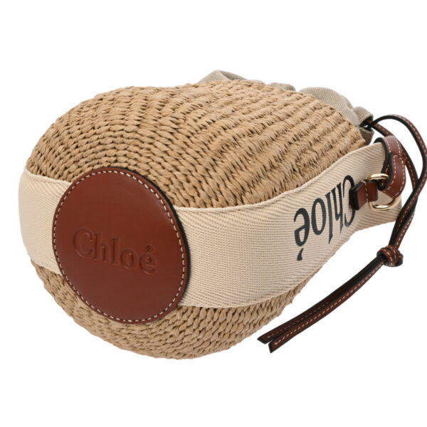 800000128099000 5 Chloe Woody Small Basket Paper Linen Beige