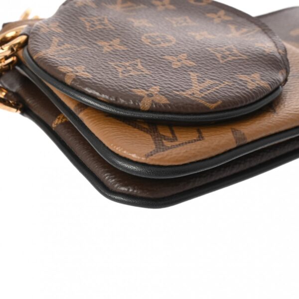 800000128129000 4 Louis Vuitton Pochette Trio Monogram Reverse Pouch Brown Camel