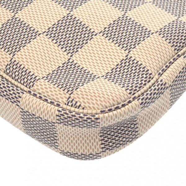 800000128151000 7 Louis Vuitton Mini Pochette Accessory Damier Azur Pouch White