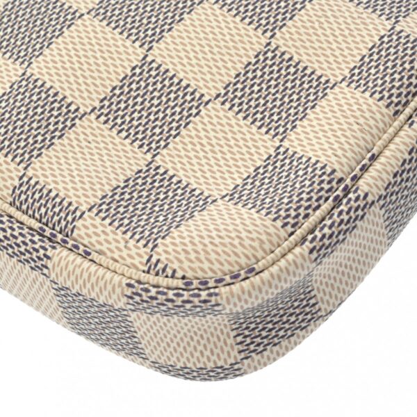 800000128151000 9 Louis Vuitton Mini Pochette Accessory Damier Azur Pouch White