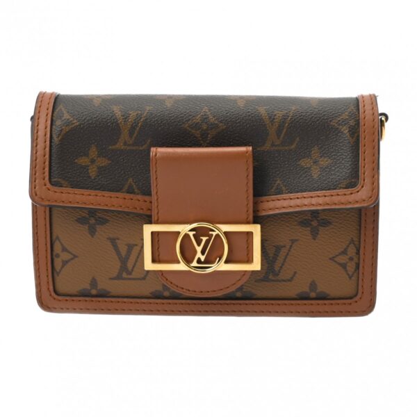 800000128166000 1 Louis Vuitton Dauphine Monogram Shoulder Bag Brown