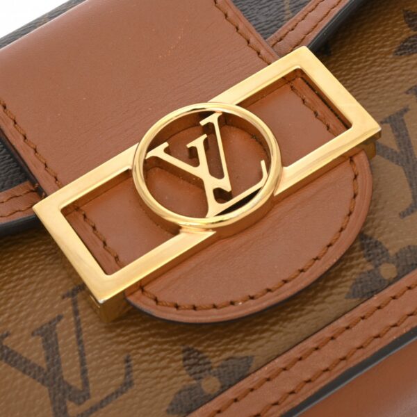 800000128166000 11 Louis Vuitton Dauphine Monogram Shoulder Bag Brown