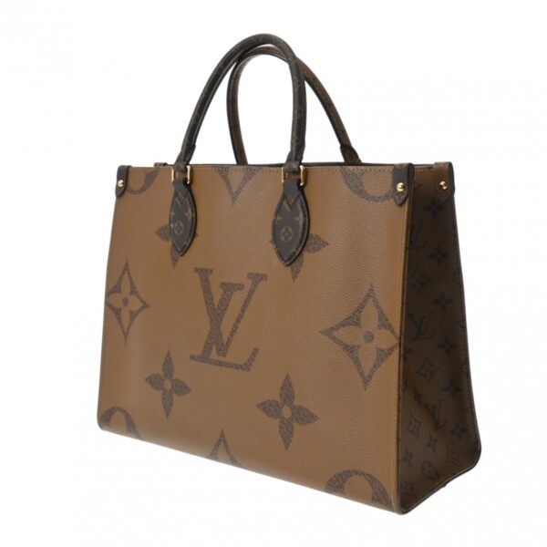 800000128169000 2 Louis Vuitton On the Go MM 2WAY Monogram Giant Tote Bag Brown