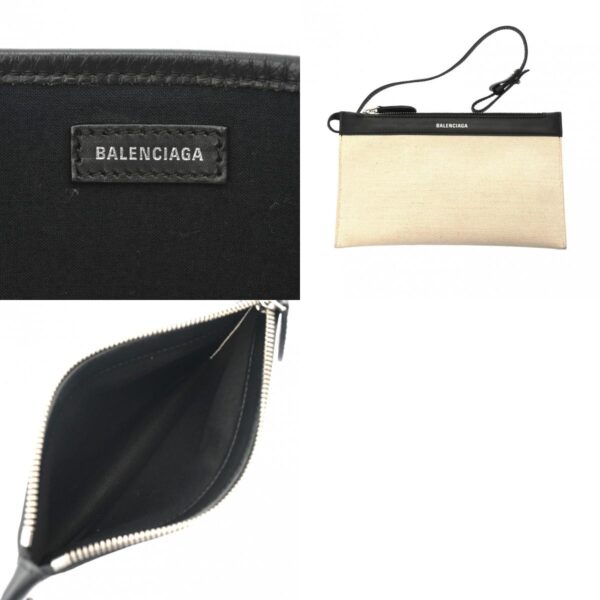 800000128202000 24 c Balenciaga Navy Cabas S Leather Handbag White Black