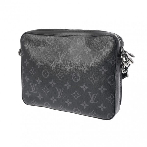 800000128259000 2 Louis Vuitton Monogram Eclipse Trio Messenger Shoulder Bag Black