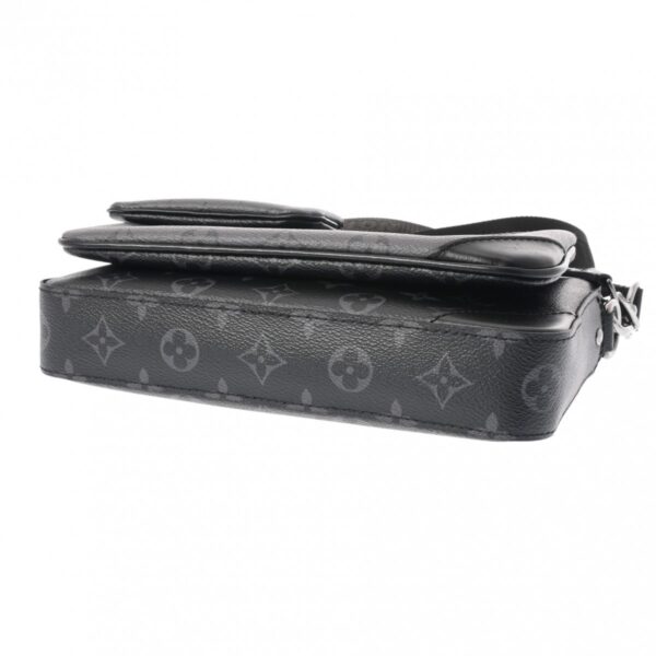 800000128259000 4 Louis Vuitton Monogram Eclipse Trio Messenger Shoulder Bag Black