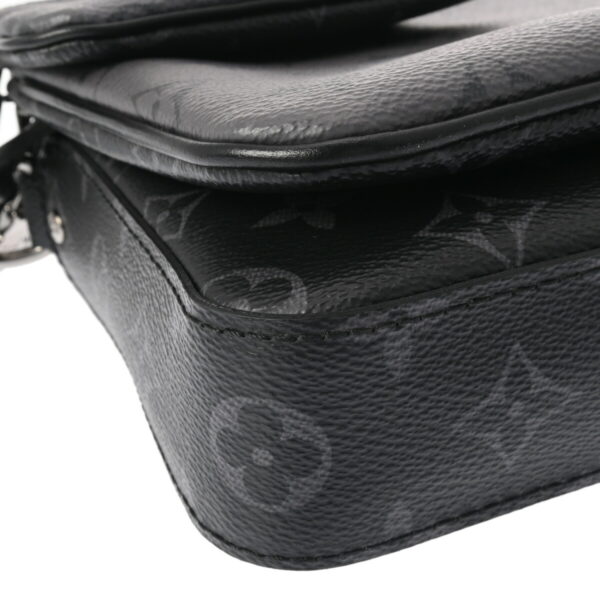 800000128259000 5 Louis Vuitton Monogram Eclipse Trio Messenger Shoulder Bag Black