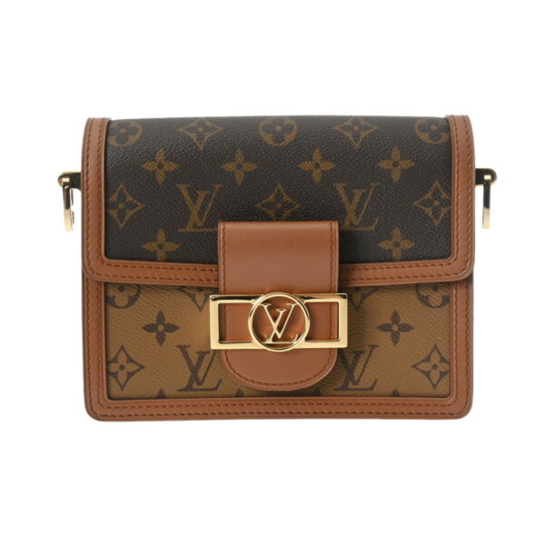 800000128289000 1 Louis Vuitton Dauphine MINI Reverse Shoulder Bag Brown