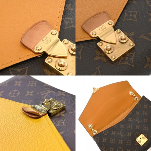 800000128313000 11 c Louis Vuitton Pallas Chain Monogram Shoulder Bag Saffron