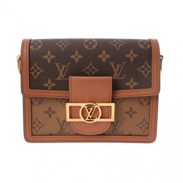 800000128388000 1 Louis Vuitton Reverse Dauphine MINI Shoulder Bag Brown