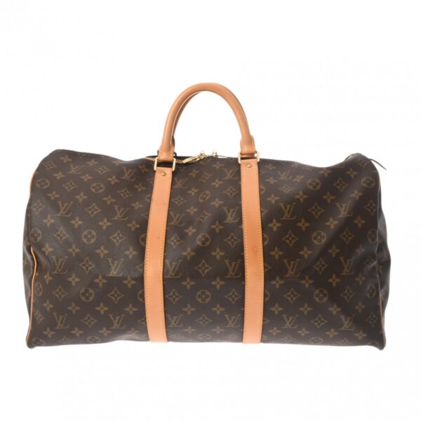 800000128389000 1 Louis Vuitton Monogram Keepall 50 Bag Brown