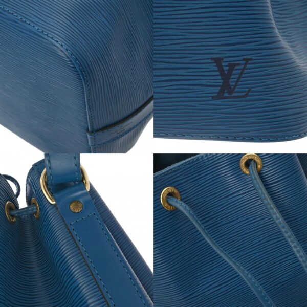 800000128401000 11 c Louis Vuitton Petit Noe Epi Leather Shoulder Bag Blue