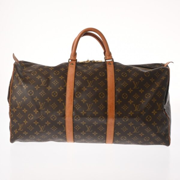 800000128425000 1 Louis Vuitton Monogram Keepall 55 Bag Brown