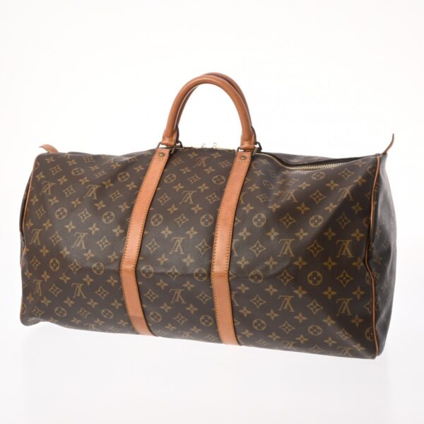 800000128425000 2 Louis Vuitton Monogram Keepall 55 Bag Brown