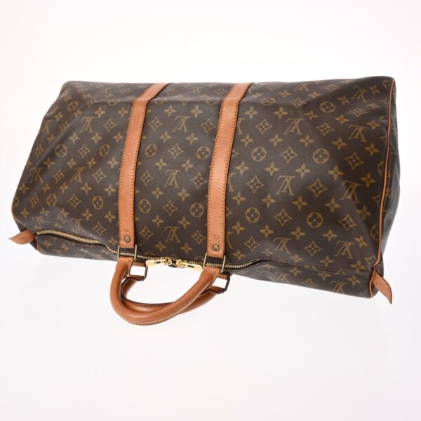 800000128425000 3 Louis Vuitton Monogram Keepall 55 Bag Brown