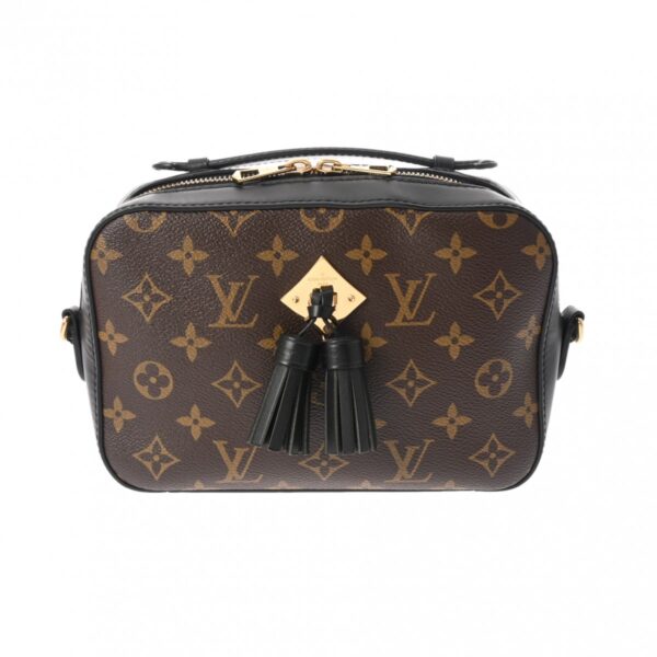 800000128427000 1 Louis Vuitton Monogram Saintonge Shoulder Bag Black