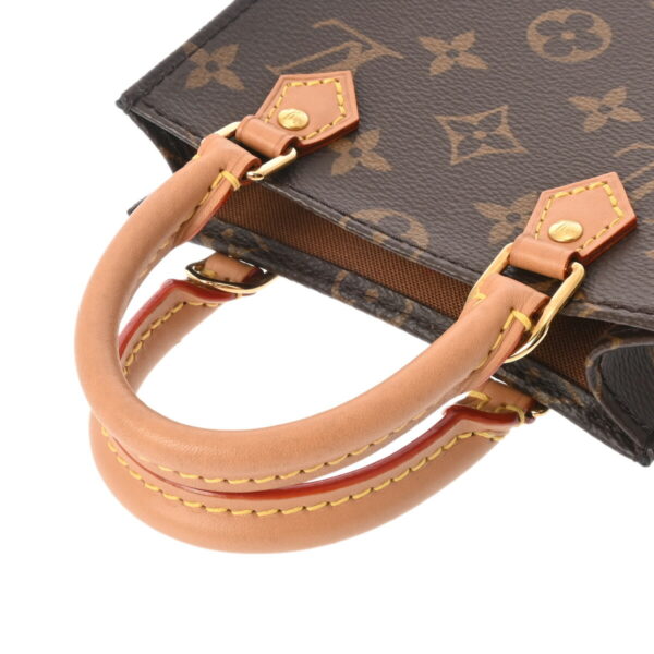 800000128442000 3 Louis Vuitton Monogram Petite Sac Plat 2WAY Handbag Brown