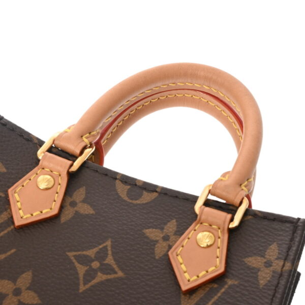 800000128442000 4 Louis Vuitton Monogram Petite Sac Plat 2WAY Handbag Brown