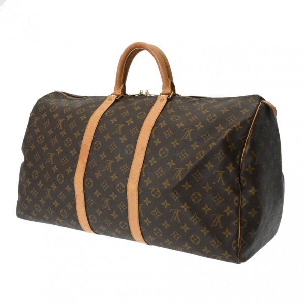 800000128491000 2 Louis Vuitton Monogram Keepall 55 Bag Brown