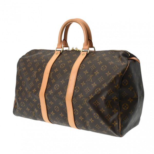 800000128524000 2 Louis Vuitton Monogram Keepall 45 Bag Brown