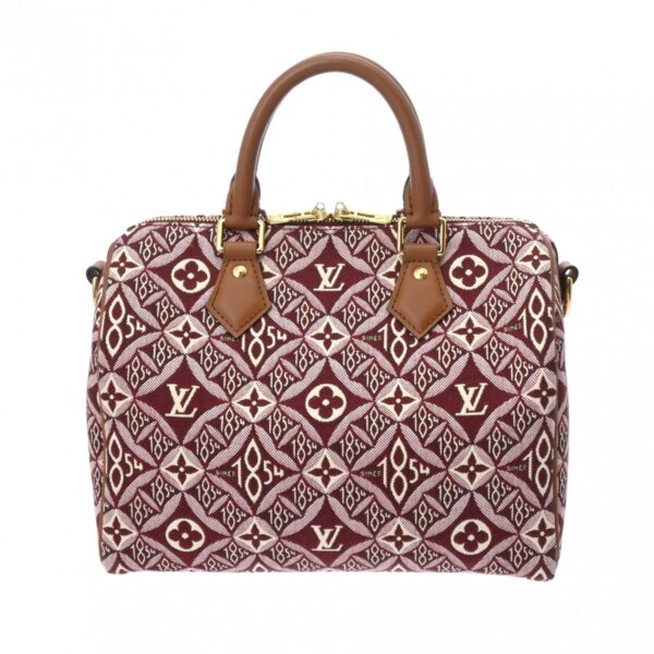 800000128529000 1 Louis Vuitton Speedy Bandouliere 25 Jacquard 2Way Bag Bordeaux