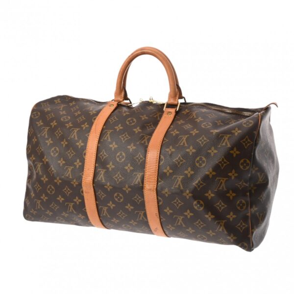 800000128546000 2 Louis Vuitton Monogram Keepall 50 Bag Brown