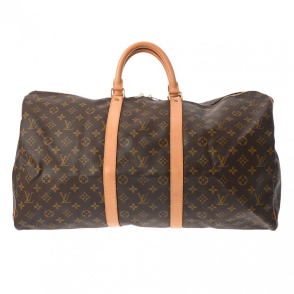 800000128557000 1 Louis Vuitton Monogram Keepall 55 Bag Brown