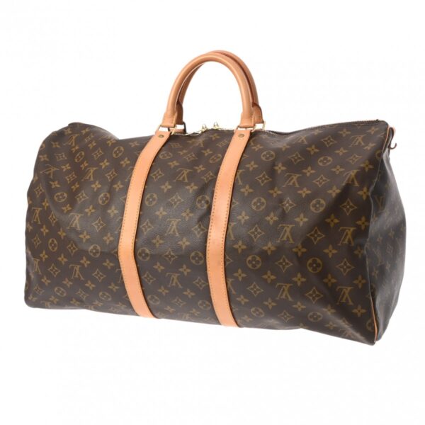 800000128557000 2 Louis Vuitton Monogram Keepall 55 Bag Brown