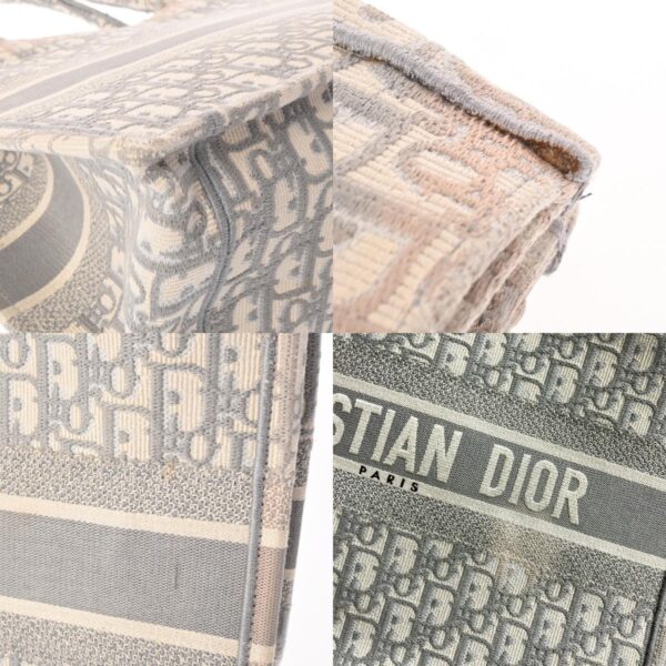 800000128650000 10 c Christian Dior Book Tote Medium Oblique Handbag Gray