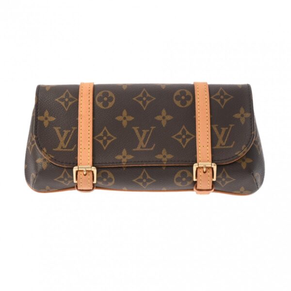 800000128657000 1 Louis Vuitton Pochette Maru Monogram Waist Bag Brown