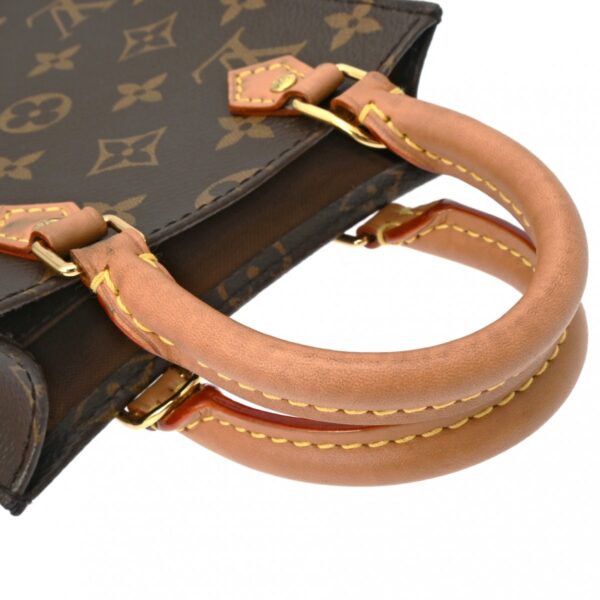 800000128661000 4 Louis Vuitton Monogram Petite Sac Plat 2WAY Handbag Brown