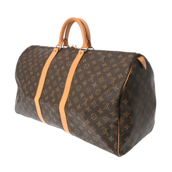 800000128866000 2 Louis Vuitton Monogram Keepall 55 Bag Brown