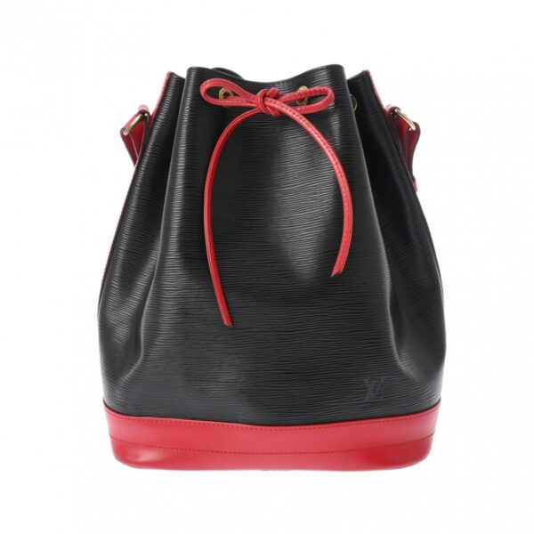 800000129071000 1 Louis Vuitton Epi Noe Drawstring Shoulder Bag Red