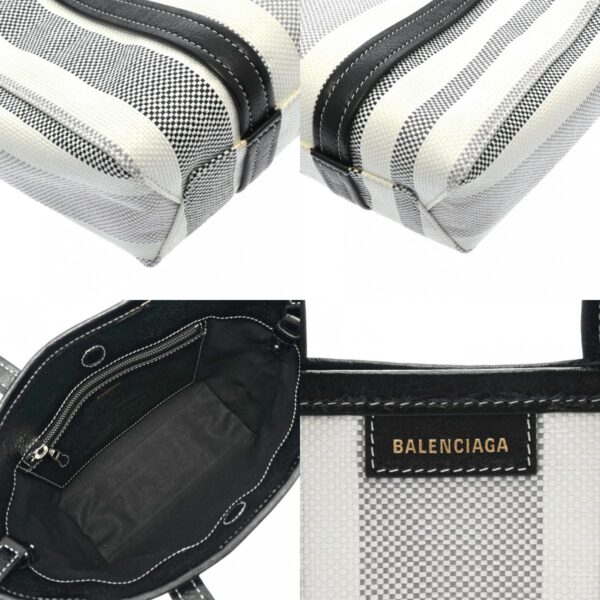 800000129222000 11 c Balenciaga Balves Calf Nylon 2WAY Bag Gray White