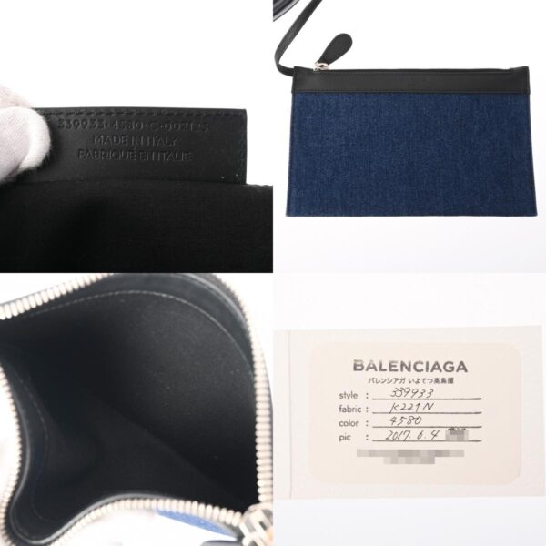 800000129223000 18 c Balenciaga Navy Cabas S Denim Leather Handbag Navy