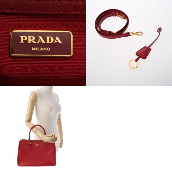 802000155973000 12 c Prada 2WAY Saffiano Handbag Red