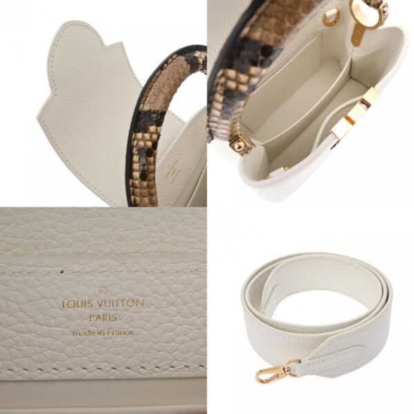 802000157958000 12 c Louis Vuitton Capucines MINI Taurillon White