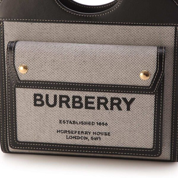 8032437 black09 Burberry Mini Pocket Bag Tote Black