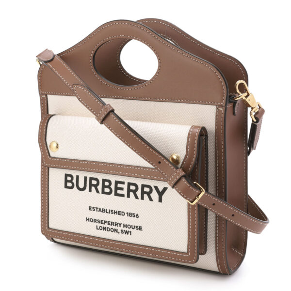 8039361 natural01 Burberry Mini Pocket Bag Tote Beige