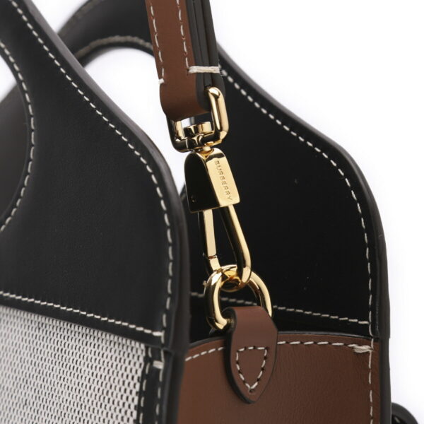 8039363 black tan08 Burberry Mini Pocket Bag Tote Black