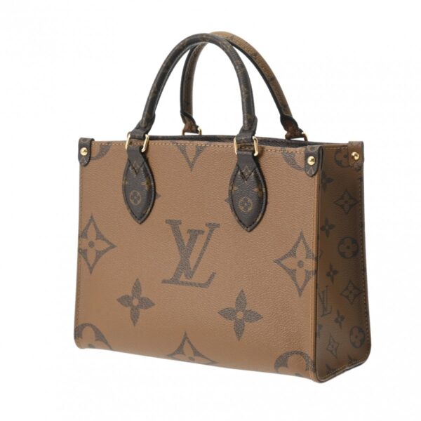 805000944164000 2 Louis Vuitton On the Go PM 2WAY Monogram Reverse Handbag Brown