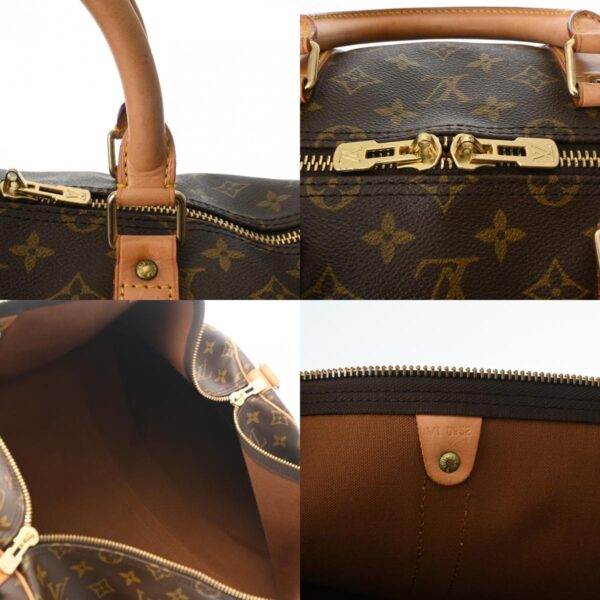 806000640188000 14 c Louis Vuitton Keepall Bandouliere 55 Monogram Bag Brown