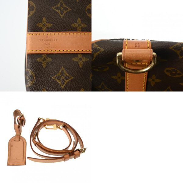 806000640188000 18 c Louis Vuitton Keepall Bandouliere 55 Monogram Bag Brown