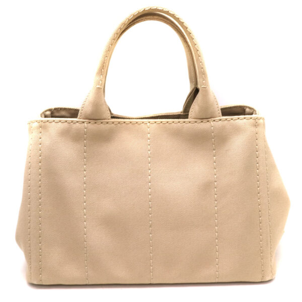 8117 2 Prada Kanapa Tote 2WAY Bag Handbag Shoulder Canvas Brown Beige